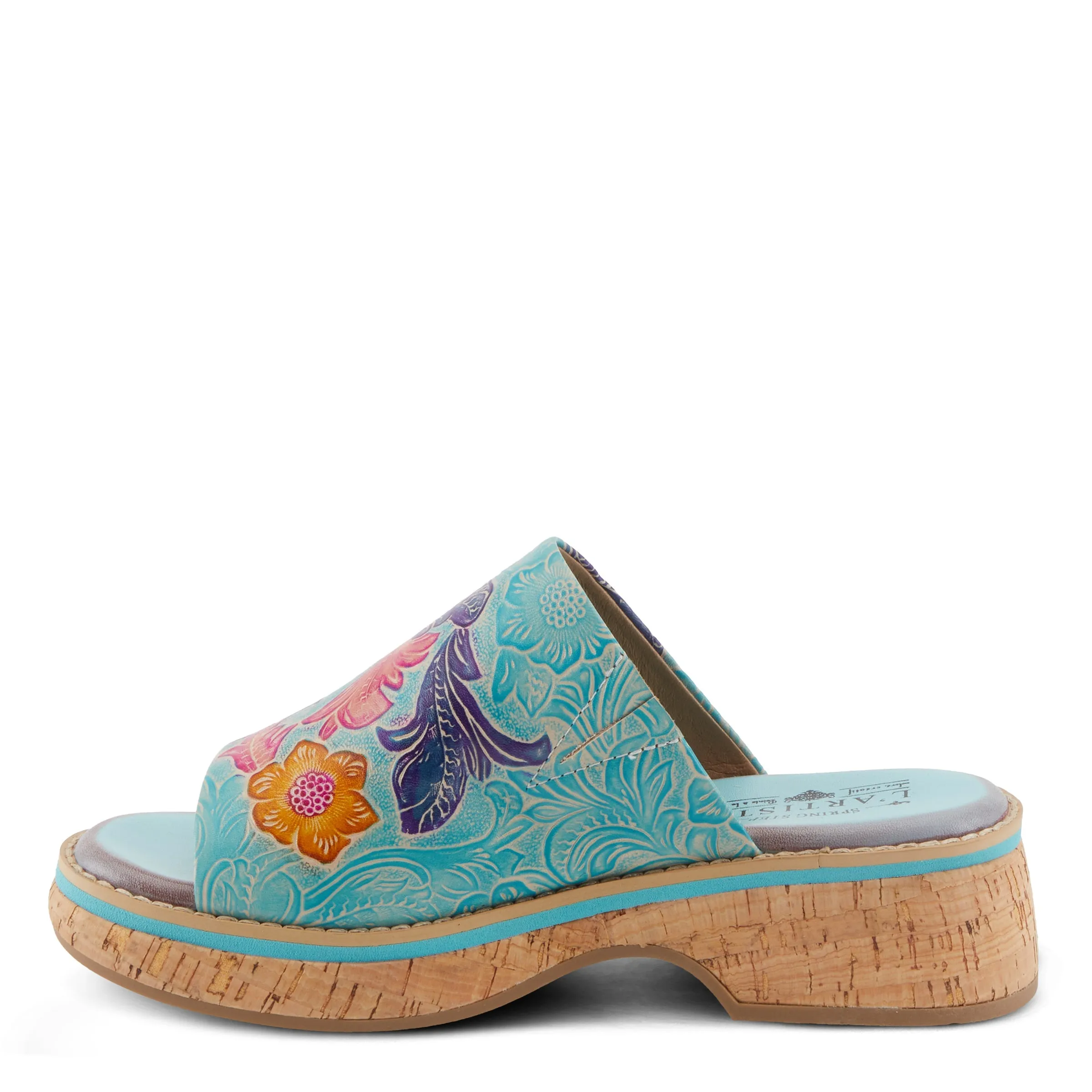 Spring Step Shoes L'Artiste Aldina Sandals Women's Hand Painted Leather Slides