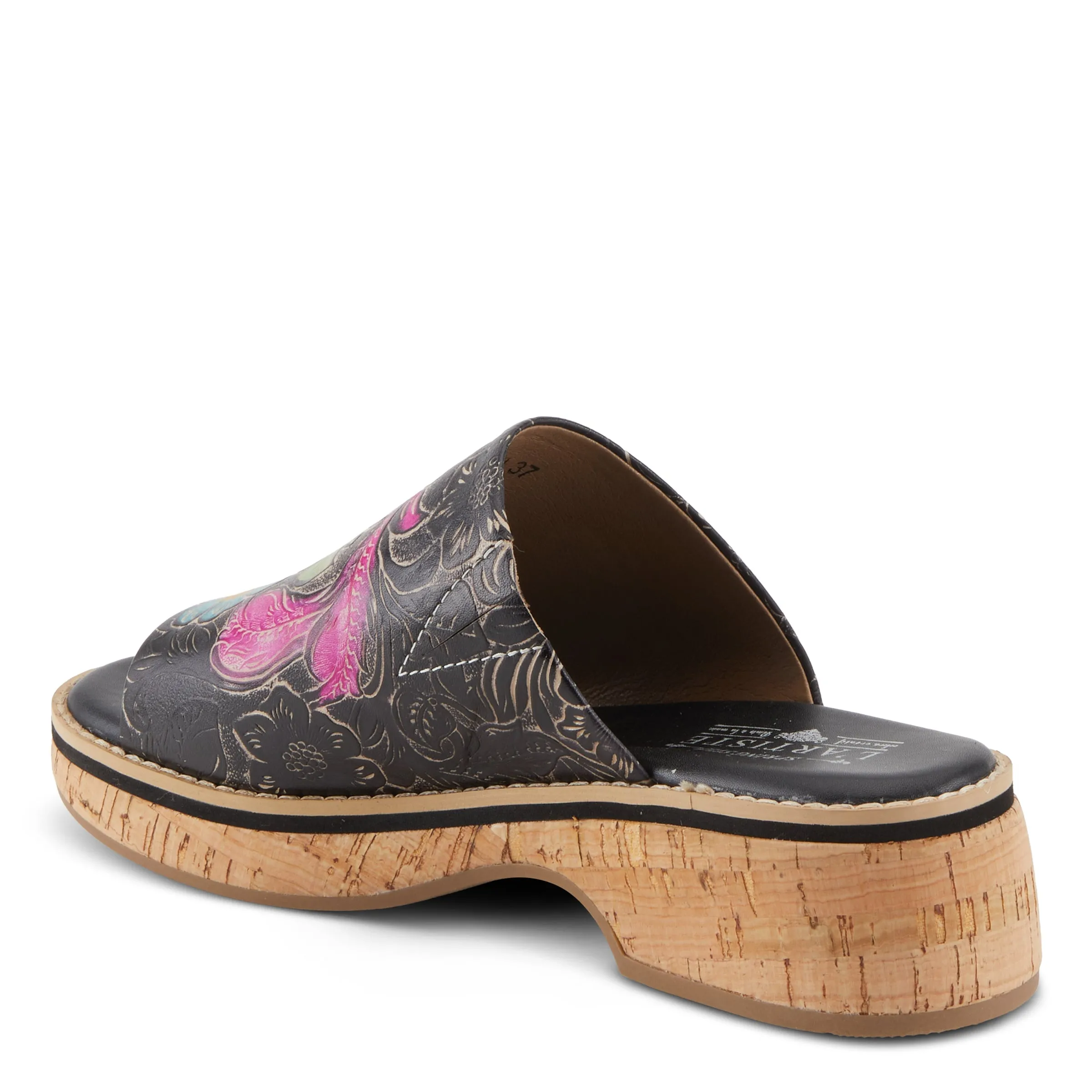 Spring Step Shoes L'Artiste Aldina Sandals Women's Hand Painted Leather Slides