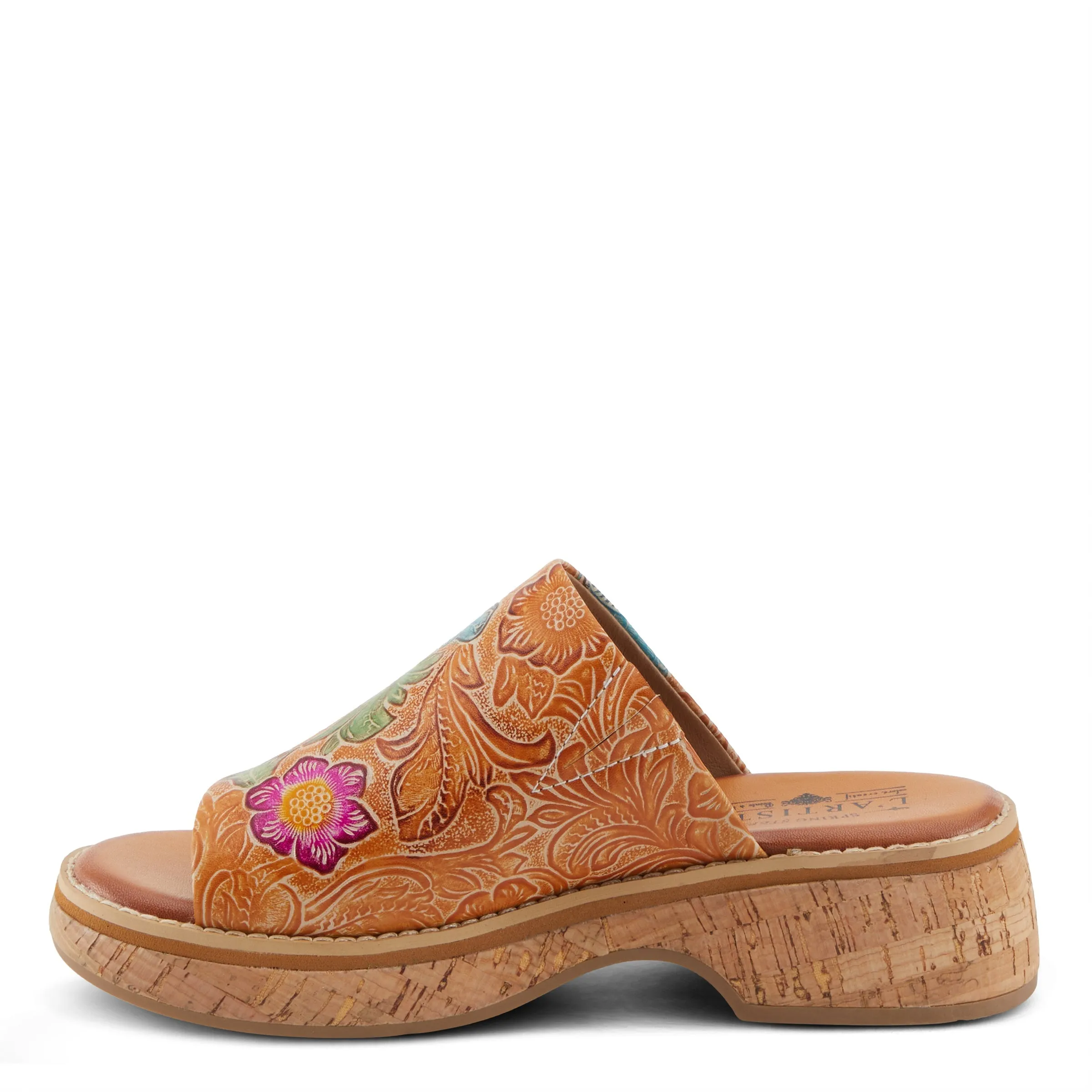 Spring Step Shoes L'Artiste Aldina Sandals Women's Hand Painted Leather Slides