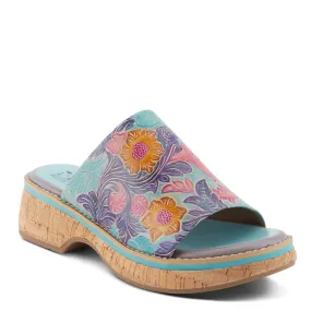 Spring Step Shoes L'Artiste Aldina Sandals Women's Hand Painted Leather Slides
