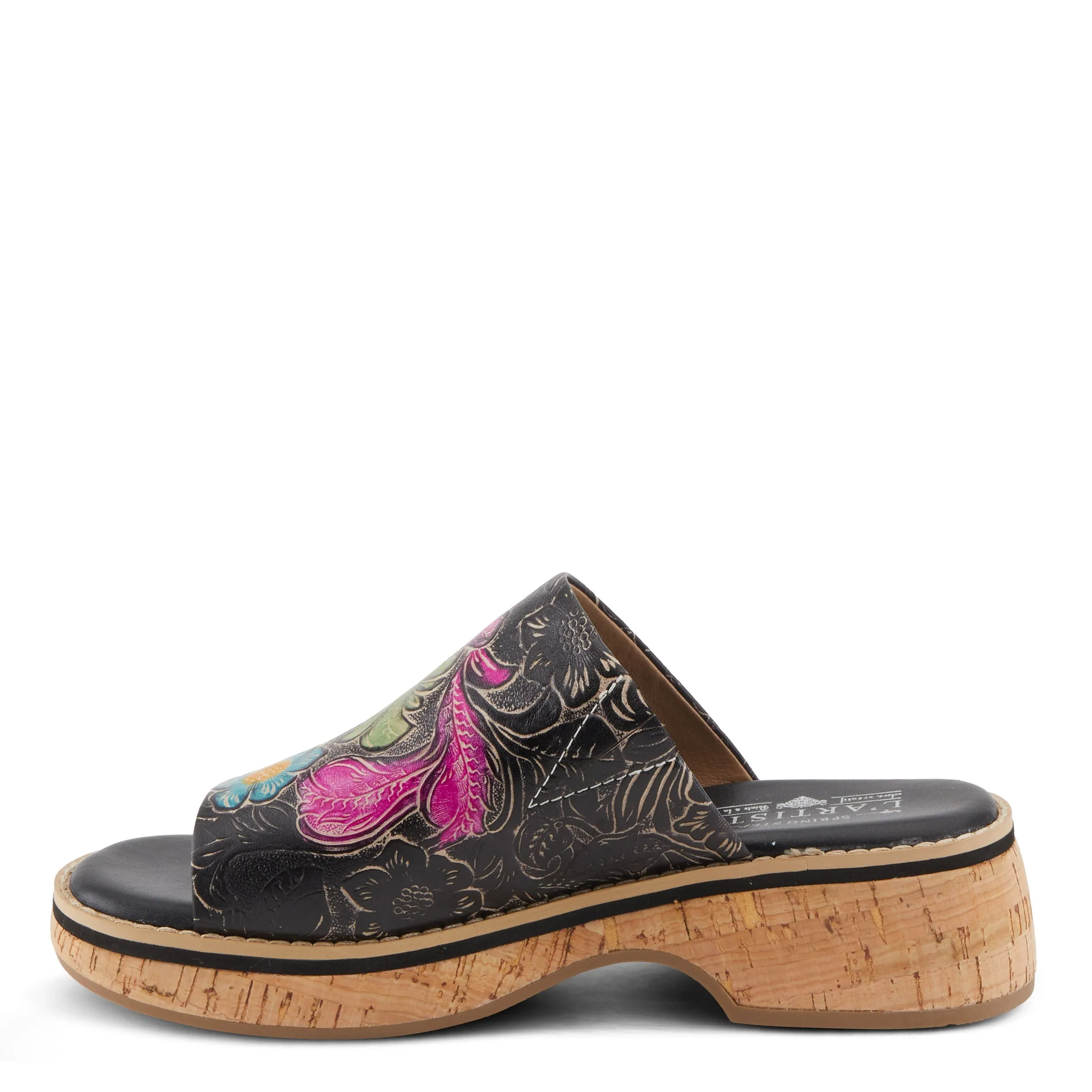 Spring Step Shoes L'Artiste Aldina Sandals Women's Hand Painted Leather Slides