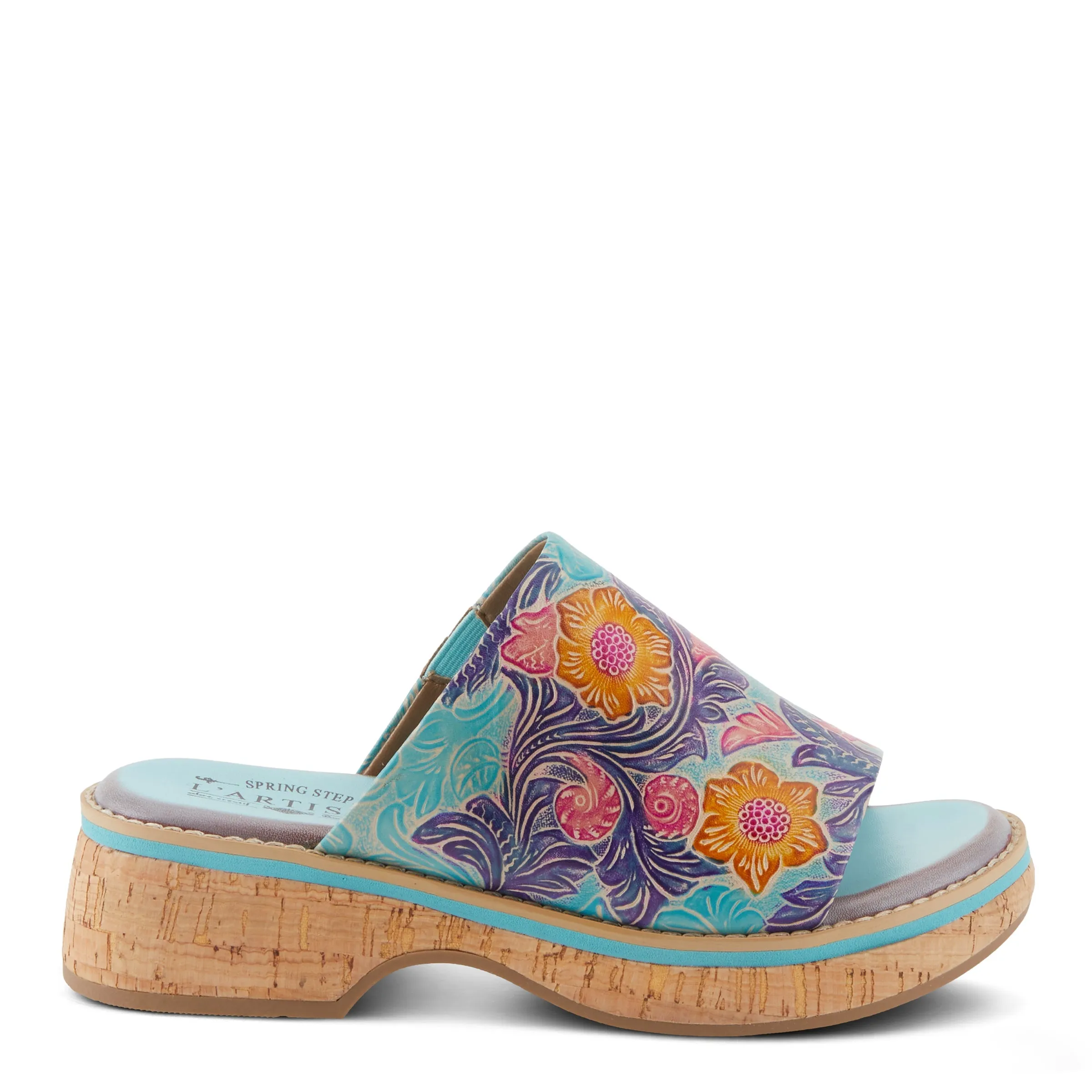 Spring Step Shoes L'Artiste Aldina Sandals Women's Hand Painted Leather Slides