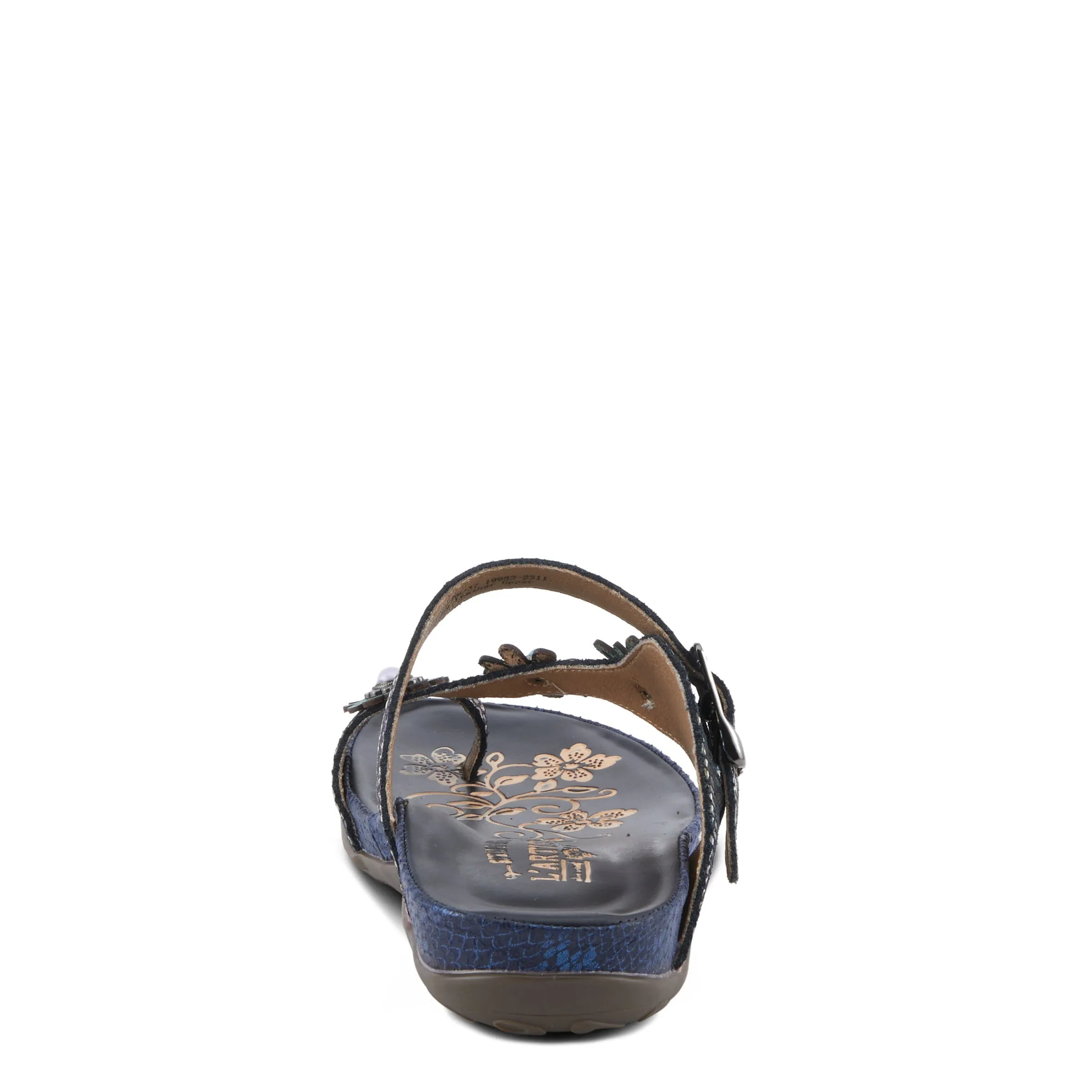 Spring Step Shoes  L'Artiste Kindness Slide Sandals Women's Leather Snake Skin