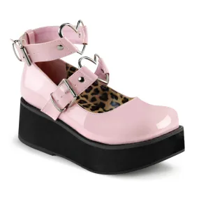SPRITE-02 DemoniaCult Baby Pink Patent Sexy Women's Heels & Platform Shoes (Alternative Footwear)