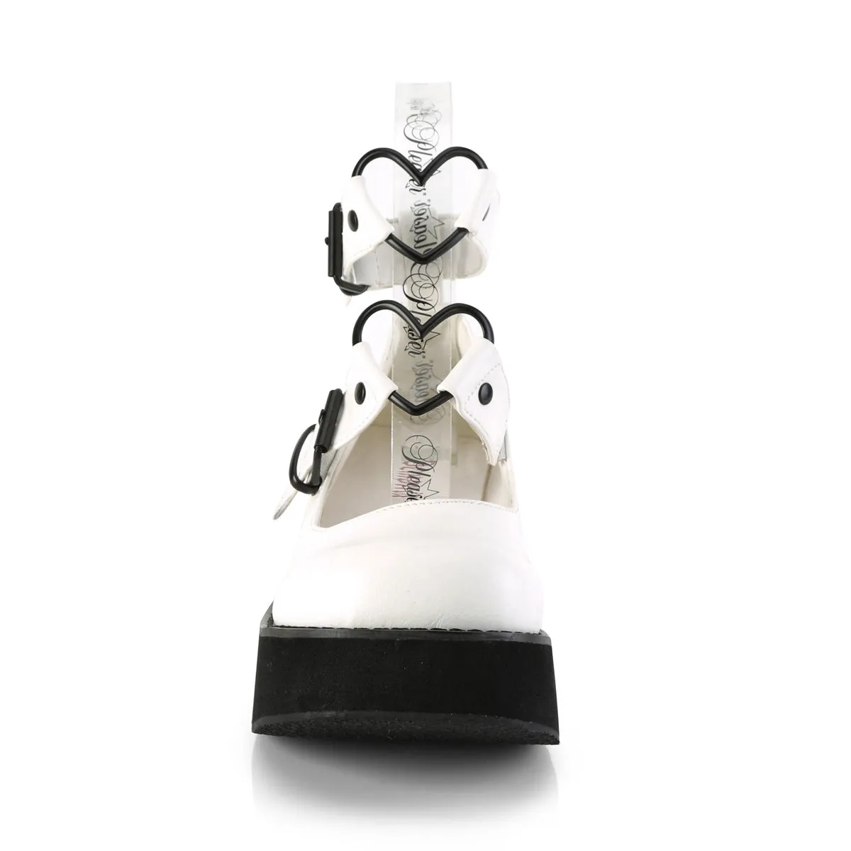 SPRITE-02 DemoniaCult White Vegan Leather Sexy Women's Heels & Platform Shoes (Alternative Footwear)