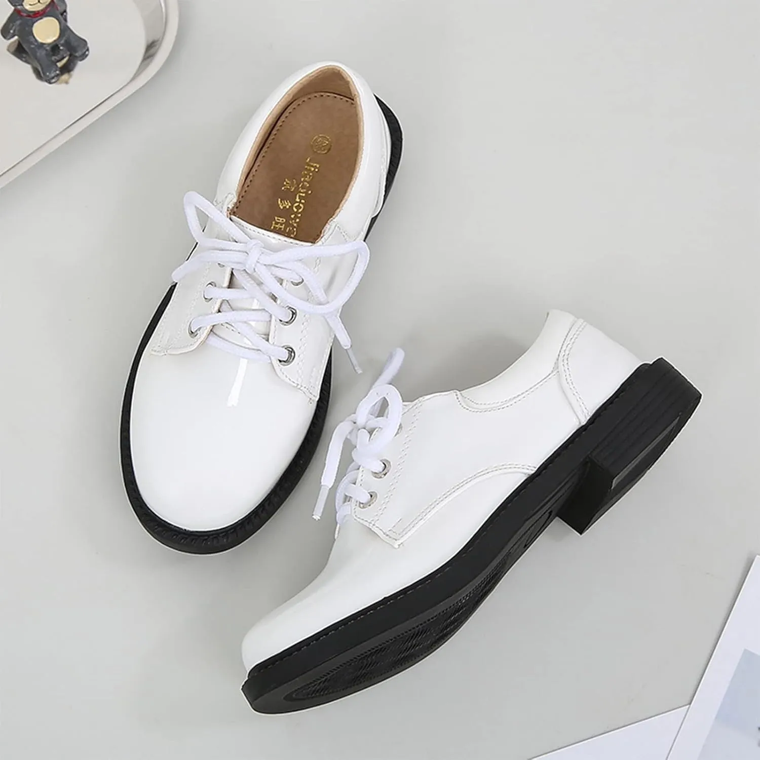 Toddler Baby Sneakers Fashion Autumn and Winter Boys Leather Shoes Boots Thick Student Dress Shoes Boy Solid Tied Shoes