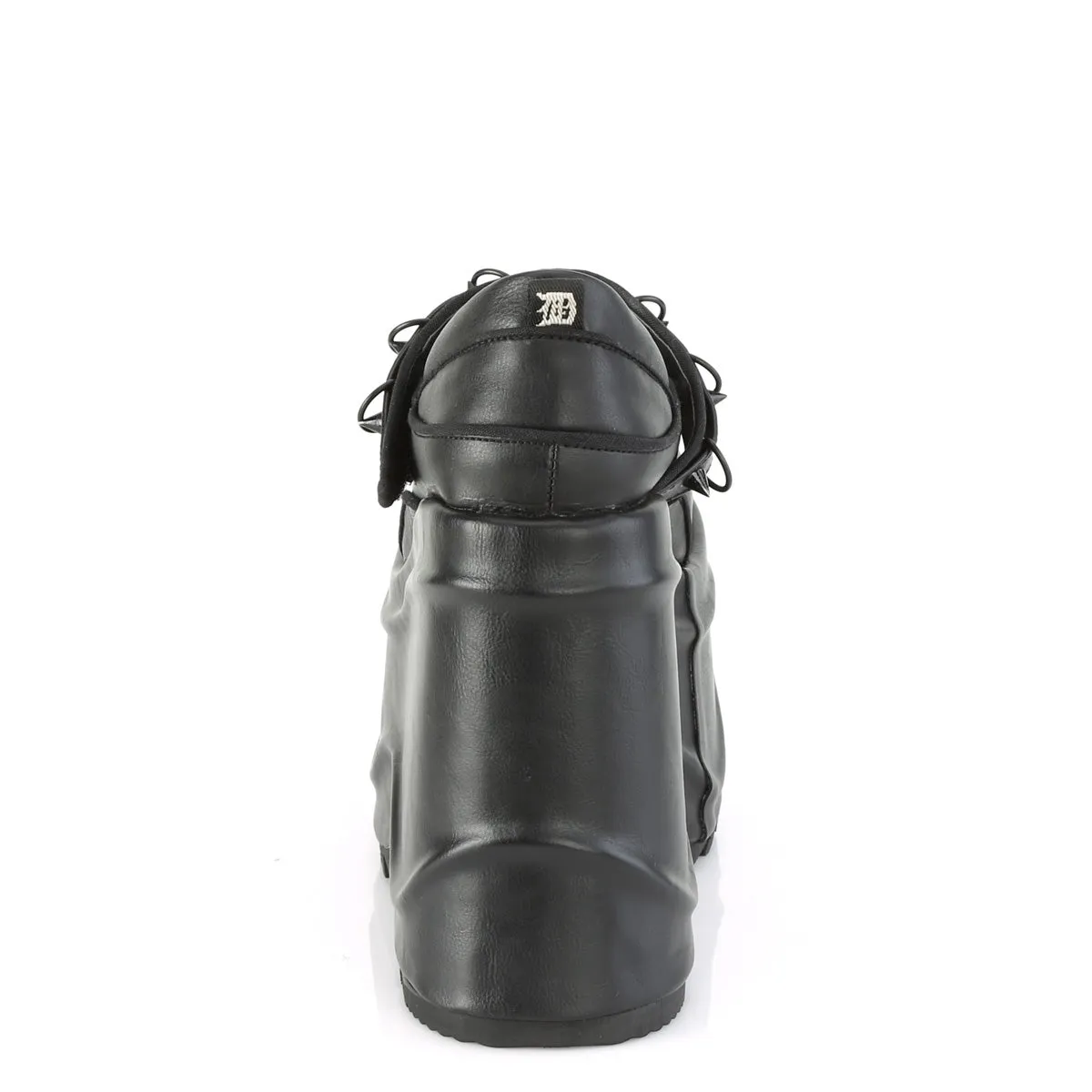 WAVE-48 DemoniaCult Black Vegan Leather Sexy Women's Heels & Platform Shoes (Alternative Footwear)