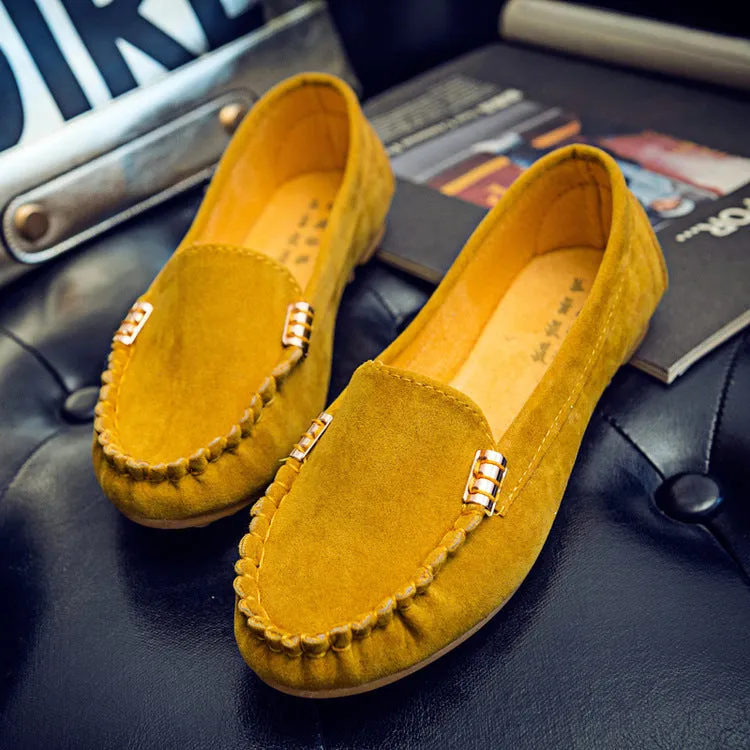 Women Fashion Soft Round Casual Spring Flat Rubber Loafer