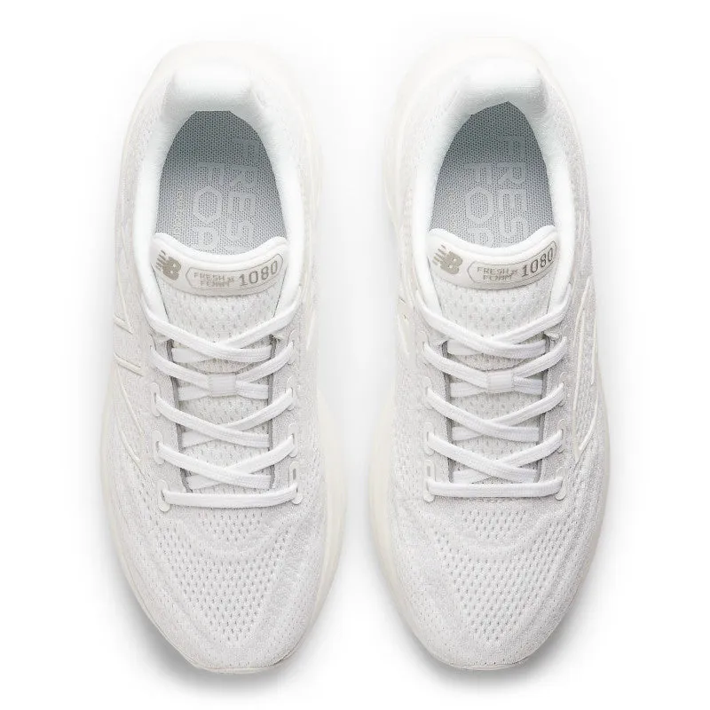 Women's 1080 White and Silver Metallic V13