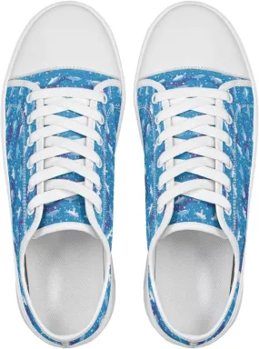 Womens Canvas Sneaker Animals Print Anti Slip Casual Shoes Lace Up Low Top Walking Slip On Footwear