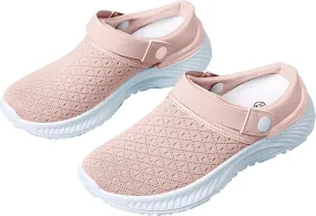Women's Casual Slip on Half Shoes Breathable Womens Running Shoes Comfortable Dress Casual Shoes Walking Sneakers White Tennis Shoe Cross Trainer Shoe