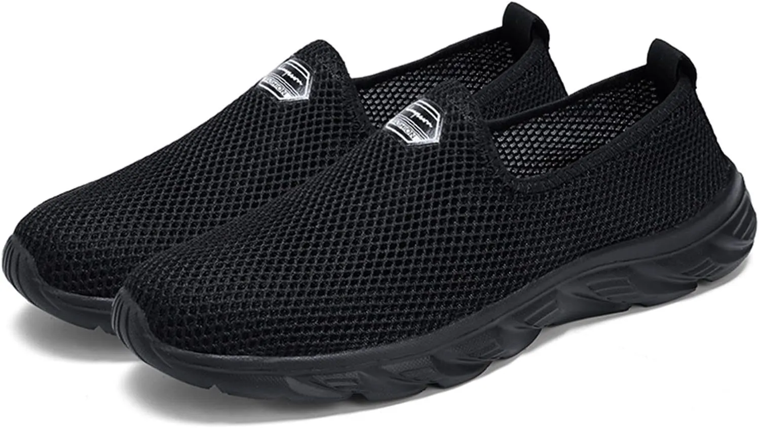 Women's Fashion Sneaker Womens Walking Shoes Slip On Fashion Tennis Shoes Mens Orthopedic Loafers for Women with Arch Support Women Black Sneakers