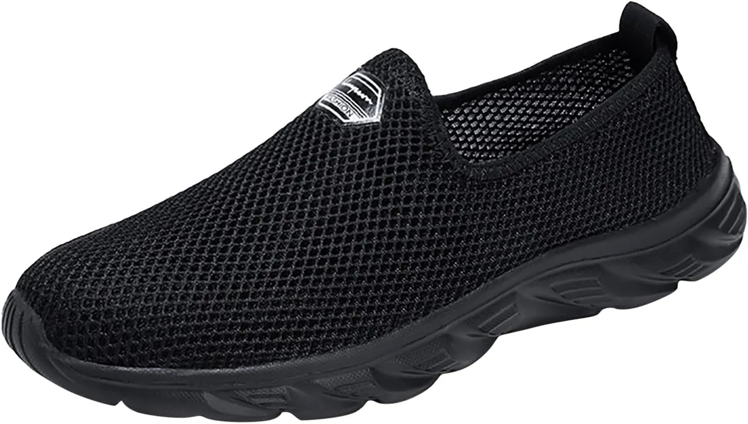 Women's Fashion Sneaker Womens Walking Shoes Slip On Fashion Tennis Shoes Mens Orthopedic Loafers for Women with Arch Support Women Black Sneakers
