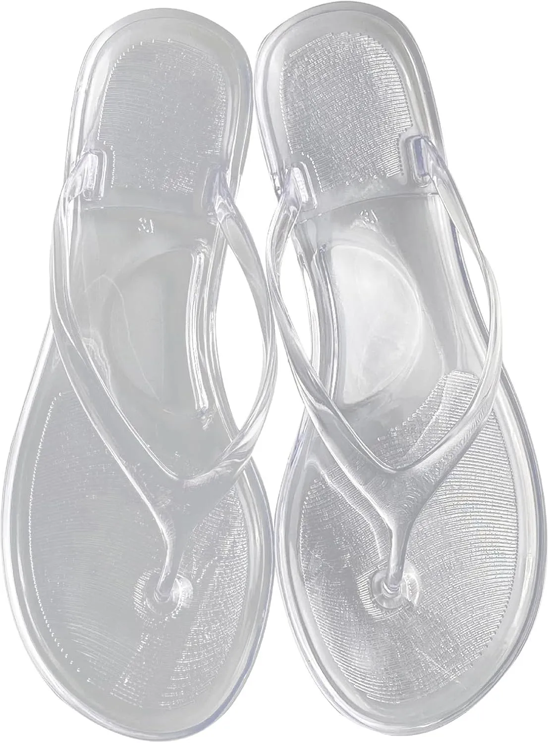 Womens Jelly Flip Flop Casual Sandals Summer Beach Non Slip Casual Bathroom Lightweight Thin Strap Flats Sandals