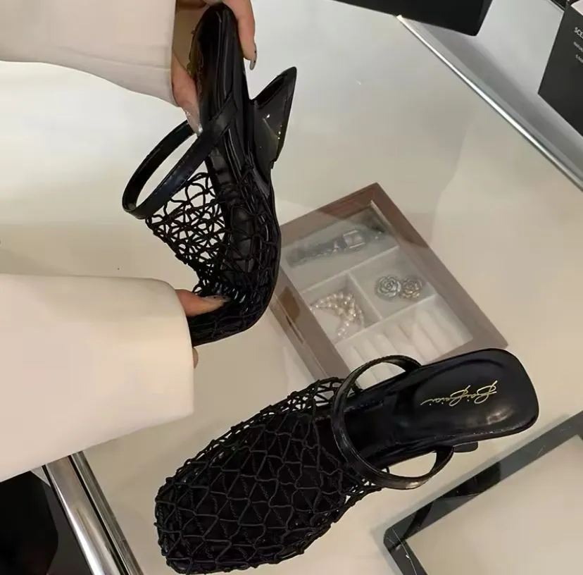 Women's Mesh Wedge Slippers, Slides Shoes, Slingback Slides, Women's Footwear  S32975