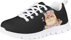 Yzaoxia Girls Tennis Shoes Kid Walking Shoes Outdoor Athletic Running Shoes Light Weight Breathable Supportive Lace-up Shoes Size 11-5
