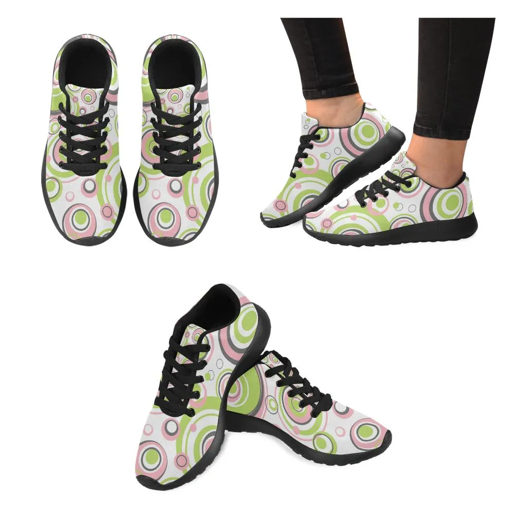 Zenzzle Circles pattern Women's Running shoes Casual Lightweight Athletic Sneakers US size 6-15