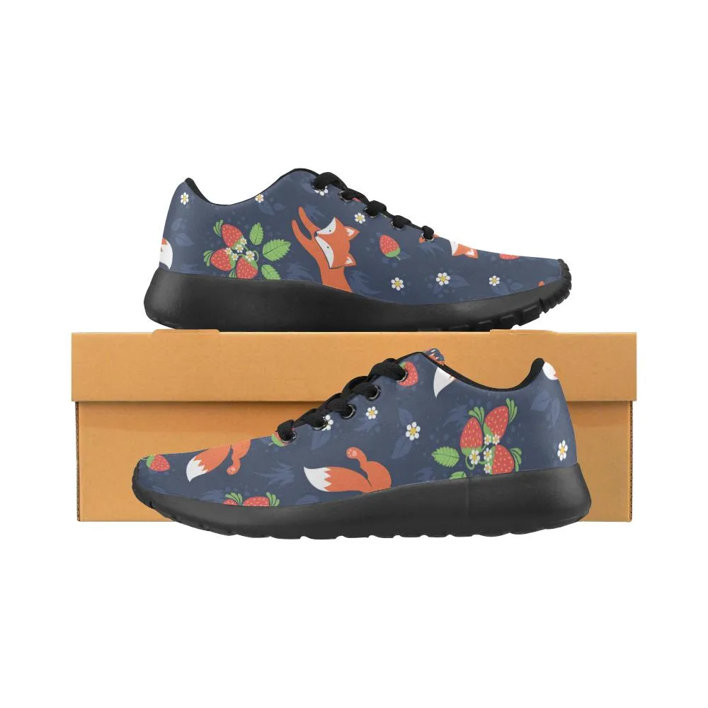 Zenzzle Foxes and wild strawberries pattern print on Women's Running shoes Casual Lightweight Athletic Sneakers US size 6-15