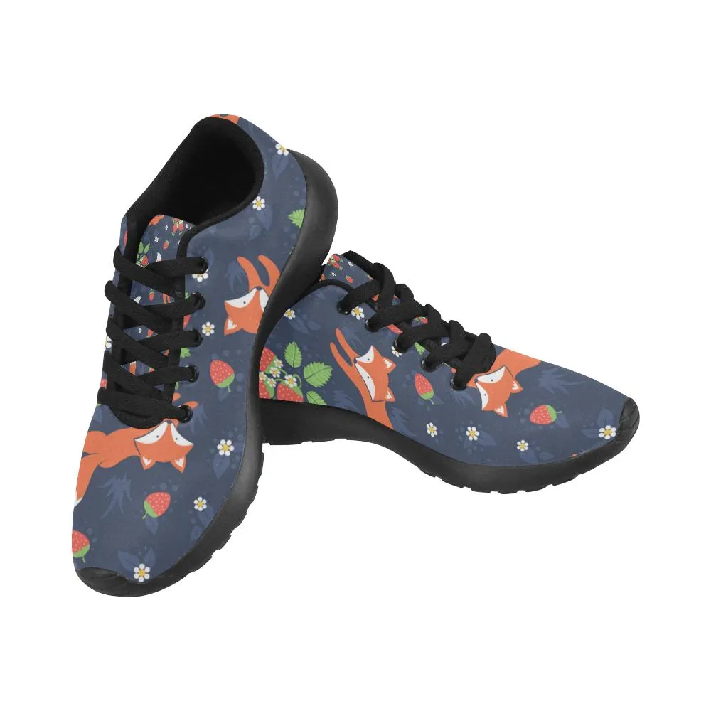 Zenzzle Foxes and wild strawberries pattern print on Women's Running shoes Casual Lightweight Athletic Sneakers US size 6-15