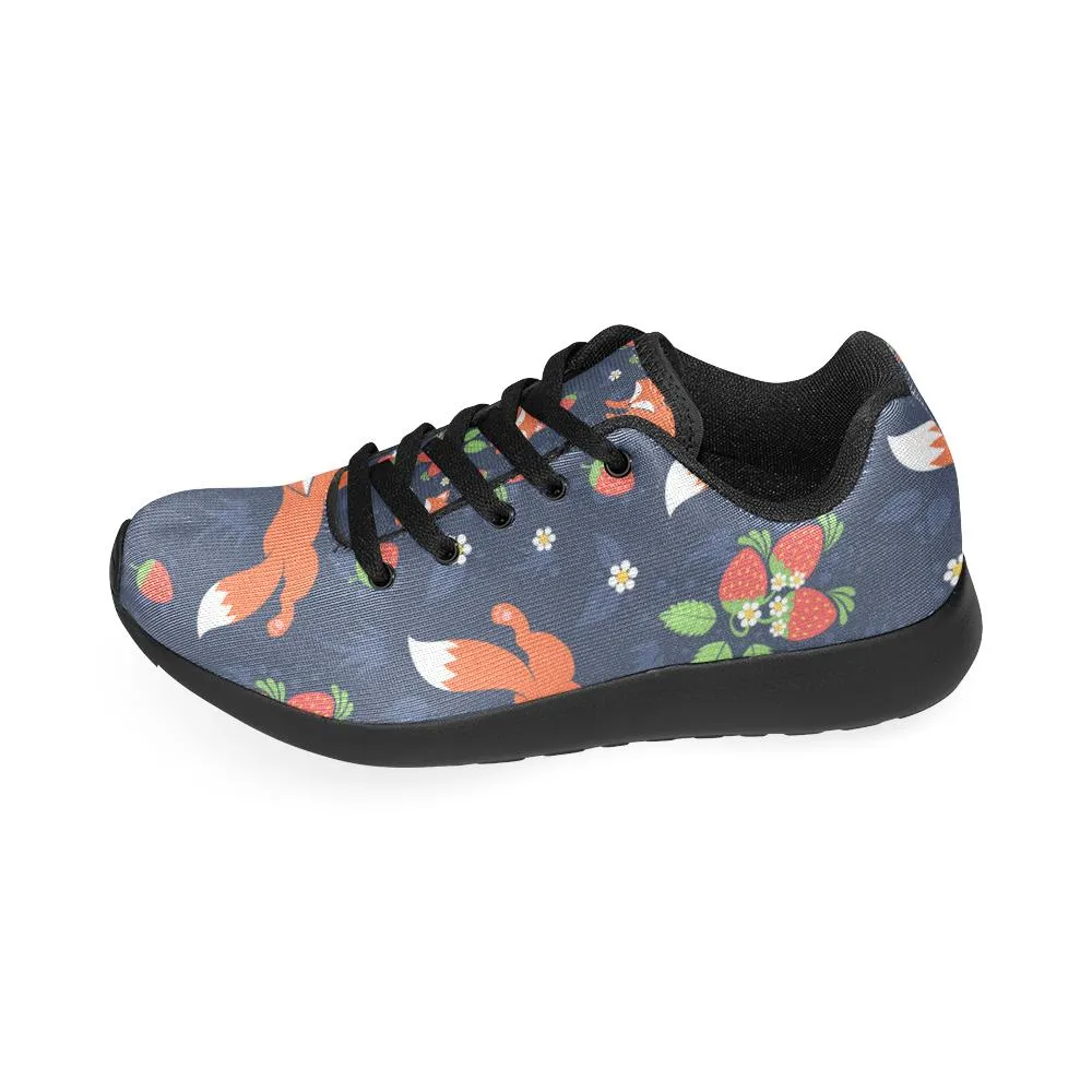 Zenzzle Foxes and wild strawberries pattern print on Women's Running shoes Casual Lightweight Athletic Sneakers US size 6-15
