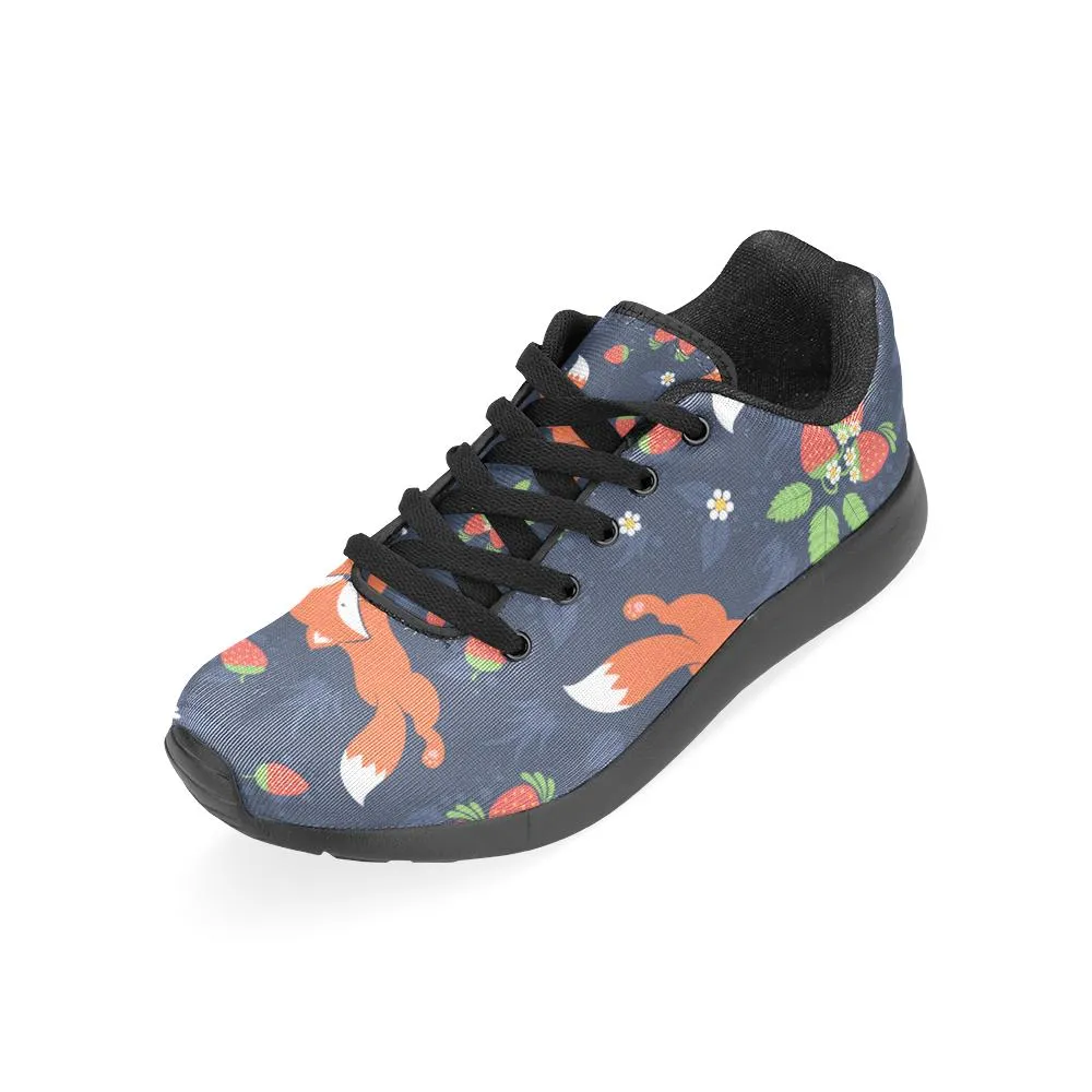 Zenzzle Foxes and wild strawberries pattern print on Women's Running shoes Casual Lightweight Athletic Sneakers US size 6-15