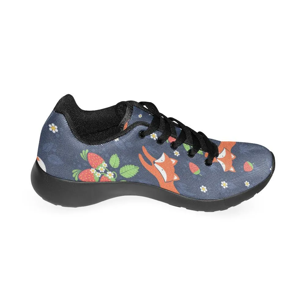 Zenzzle Foxes and wild strawberries pattern print on Women's Running shoes Casual Lightweight Athletic Sneakers US size 6-15