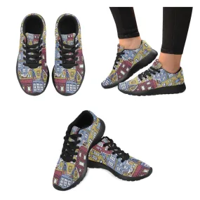Zenzzle Old Holland houses pattern print on Women's Running shoes Casual Lightweight Athletic Sneakers US size 6-15