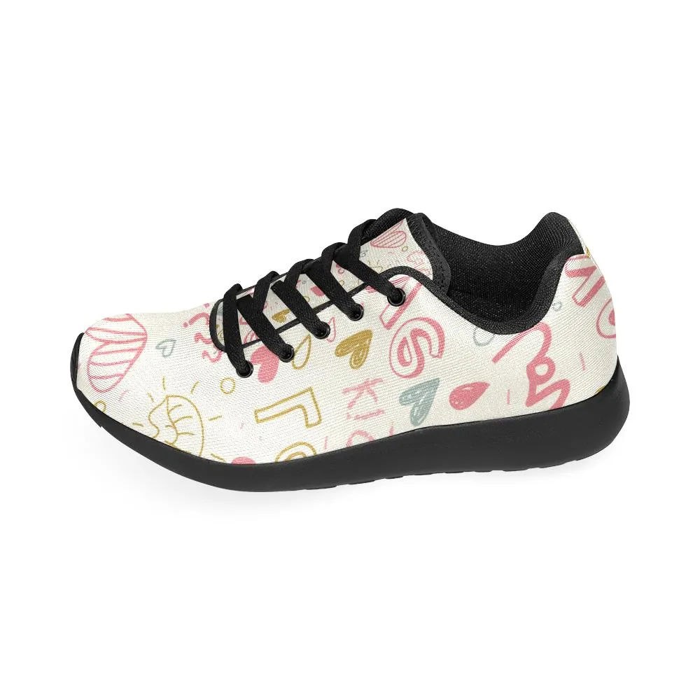 Zenzzle Romantic Love concept pattern print on Women's Running shoes Casual Lightweight Athletic Sneakers US size 6-15