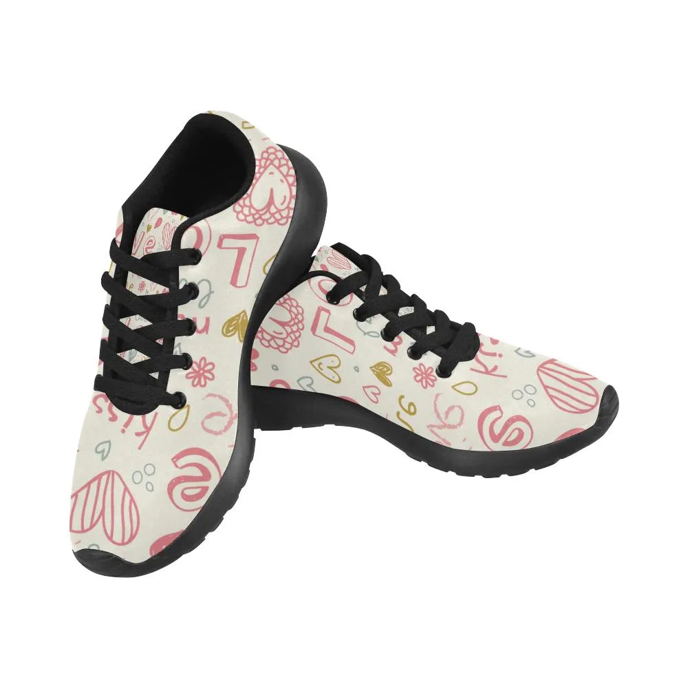 Zenzzle Romantic Love concept pattern print on Women's Running shoes Casual Lightweight Athletic Sneakers US size 6-15