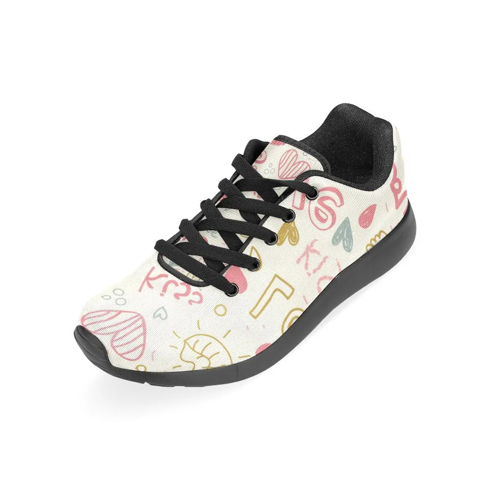 Zenzzle Romantic Love concept pattern print on Women's Running shoes Casual Lightweight Athletic Sneakers US size 6-15
